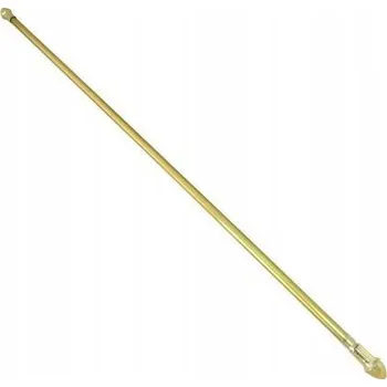 Obraz Garnýž Vitrážová Záclona , nastavitelná, zlatá, 75-135 cm