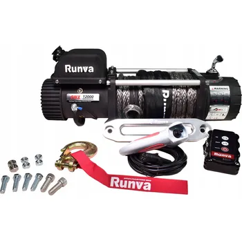 Naviják 12V 5,5T (12000lbs) Off Road se syntetickým lanem