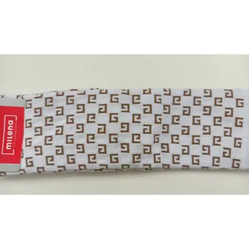 Dámské ponožky Dámské nadkolenky 145/AC 017 Mix barev - MILENA bílá s potiskem 37-41