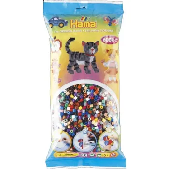 Dětské navlékací korálky Lowlands Zažehlovací korálky Hama MIDI barevné 6000ks v sáčku