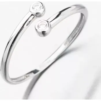 Prsten Dámský prsten bílé zlato 585 se zirkony 111P-110936 velikost 53