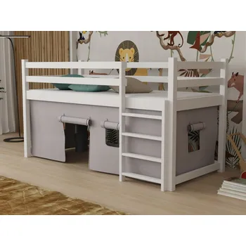 Dětská postel Dětská zvýšená postel Portos Barva dřeva: Bílá barva, Rozměry: 80x180