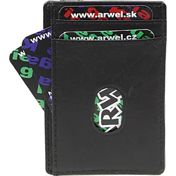 Arwel Černá jednoduchá kožená dokladovka