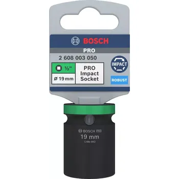 Gola hlavice Nástrčná hlavice Bosch PRO IMPACT SOCKET - 19mm, 1/2", čtyřhranné upínání, chrom-molybdenová ocel (2608003050)