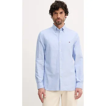 Pánská košile Bavlněná košile Tommy Hilfiger MW0MW41683 modrá 50X, vel. M