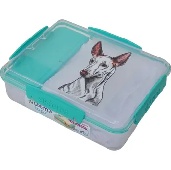 Dóza na potraviny Svačinový box Sistema - ibizský podenco (objem 975 ml)