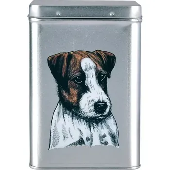 Dóza na potraviny Plechová dóza - Jack Russel teriér (objem 1,5 l)