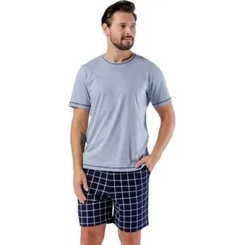 Pánské pyžamo Pánské pyžamo Gregorz 1592/52 HOTBERG modrá světlá L