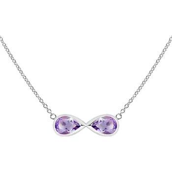 Náhrdelník Tail S Amethyst - stříbrný náhrdelník s fialovým amethystem