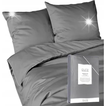 Povlečení SADA POVLEČENÍ Z BAVLNĚNÉHO SATÉNU PURE COLLECTION S LEMEM 180 x 200 cm + 2x 70 x 80 cm