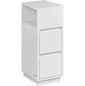 Konferenční stolek VASAGLE Noční stolek s přihrádkou a zásuvkami 25 x 65 x 30 cm bílá