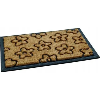 Rohožka Kokosová rohožka před dveře 40x60 cm Květiny