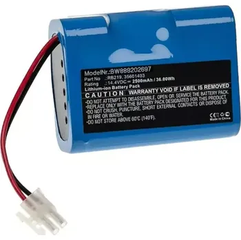 Extensilo Baterie Hoover RB219 2500mAh 14,4V Li-Ion, kvalitní náhradní akumulátor pro robotické vysavače řady RBC, nahrazuje originál