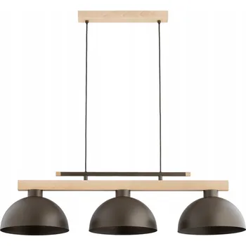 ZÁVĚSNÁ LAMPA DŘEVĚNÁ KUCHYŇSKÁ INDUSTRIÁLNÍ ALFA VERTA 3xE27 NAD STŮL