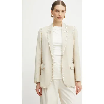 Blazer s příměsí vlny Forte Forte 13529bis.my.jacket béžová 08X, vel. 40