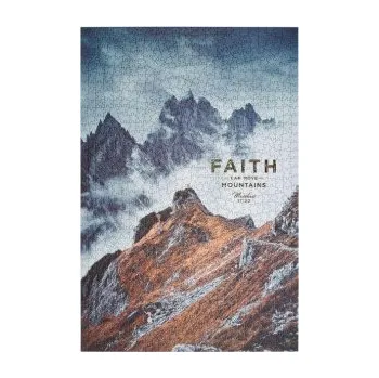 Desková hra Christian Art Gifts 1000 Piece Inspirational Scripture Jigsaw Puzzle for Men, Women & Kids: Faith Can Move Mountains, Family Activity Game, Sturdy Eas (Hra)