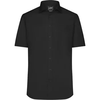 Pánská košile James & Nicholson (Daiber) Pánská košile s krátkým rukávem JN684 - Černá | L