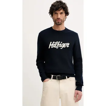 Pánský svetr Bavlněný svetr Tommy Hilfiger MW0MW41647 námořnická modř 59X, vel. L