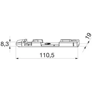 MACO sklopný uzávěr PVC 12/20-9, TROCAL/TRYBA, levý/pravý, stříbrný (33851)