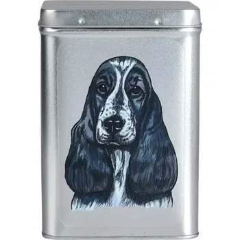 Dóza na potraviny Plechová dóza - angl. kokršpaněl modrý (objem 1,5 l)