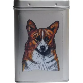 Dóza na potraviny Plechová dóza - Welsh Corgi Pembroke (objem 1,5 l)
