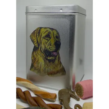 Chovatelství Zlatý retriever - plechová dóza s pamlsky pro psy (30 kusů pamlsků)