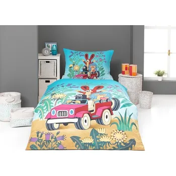 Povlečení Povlečení Krtek v autě Bavlna deluxe 1x140x200, 1x70x90 Matějovský