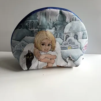 Kosmetická taška Střední taštička na drobnost Andělka a kočičky