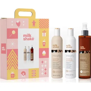 milk_shake® Integrity hloubkově vyživující kondicionér pro všechny typy vlasů 300 ml + milk_shake® Integrity Nourishing Shampoo vyživující šampon pro všechny typy vlasů 300 ml + milk_shake® Integrity Leave-in bezoplachový kondicionér