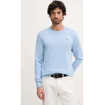 Pánský svetr Bavlněný svetr Tommy Hilfiger MW0MW39999 modrá 50X, vel. XXL