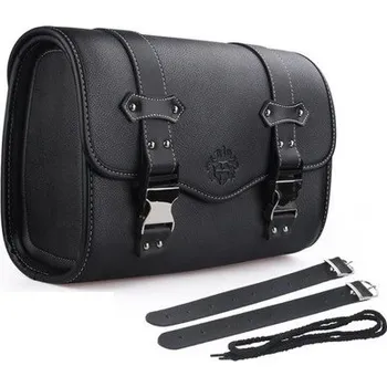 Zavazadlo na motocykl Kožená brašna na opěrku a řidítka