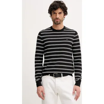 Pánský svetr Bavlněný svetr Tommy Hilfiger MW0MW41643 černá 99X, vel. M