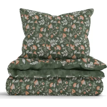 Povlečení Francouzské bavlněné povlečení Renforcé – Rebeka zelená