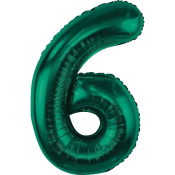 Balónek Balónky ČÍSLO "6" Zelené DEKORACE Pro Zábavu Zaručují Krásné VZPOMÍNKY