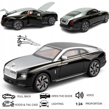 autíčko Model auta 1:24 Rolls-Royce Spectre Kovový Černý se šedou
