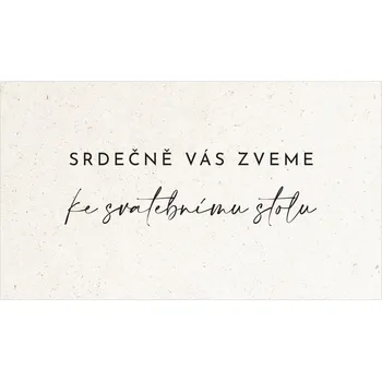 Svatební dekorace Pozvánka ke stolu 348