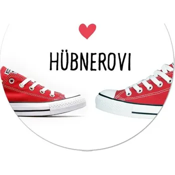 Svatební dekorace Kulatá samolepka 195