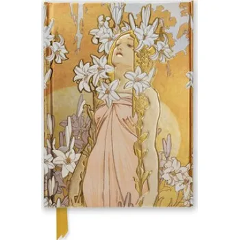 Cizojazyčná kniha Mucha: The Flowers, Lily (Foiled Journal) (EN)