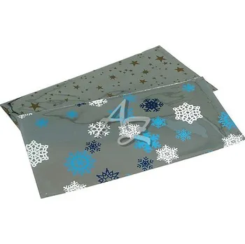 IMP dárkový sáček 20x35cm uzavíratelný samolepicí metalický Vánoce