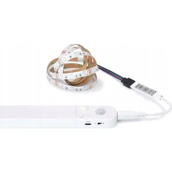 LED osvětlení RGB LED pásek 2M s pohybovým senzorem, na baterie