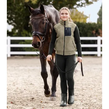 Pánská vesta Walhausen Teddy fleece vesta Alma pro teenagery - béžová - 146