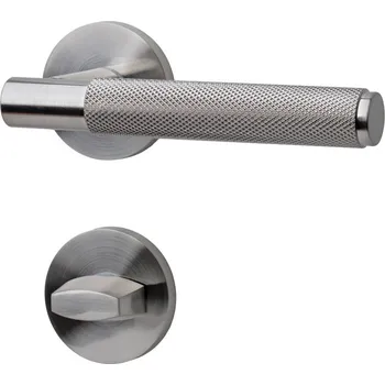 Dveřní kování SORIA WC klika na dveře broušený nikl WC Satén