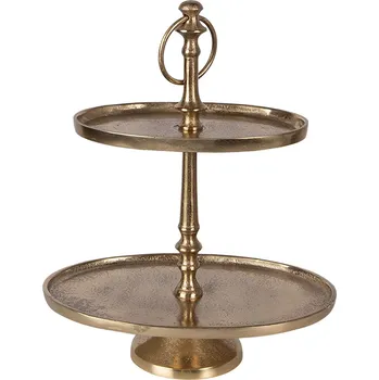 Clayre & Eef - Dvoupatrový kovový podnos 6AL0075