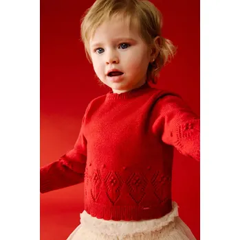 Dívčí svetr Dětský svetr Mayoral červená barva, 2353 2353.4E.Baby.9BYA 33X, vel. 68