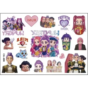 Odstranitelné tetování Dětské dočasné tetování - KPOP DEMON HUNTERS - KPOP LOVKYNĚ DÉMONŮ (F) (Značka: TAKARA TOMY)