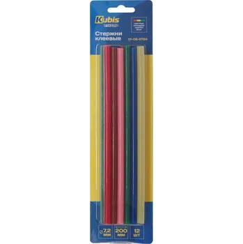 Příslušenství k lepící pistoli Tyčinky tavné, mix barev 7.2*200 mm, 12 ks (po 2 ks)