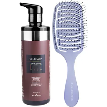 Barva na vlasy Semi-permanentní regenerační maska Kléral System Colorama 4.6 - 500 ml, čokoládová hnědá + kartáč zdarma + dárek zdarma