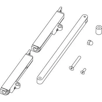 Okno HAUTAU FL190 vzpěra -/západkový převod 121- 200 mm, hliník černý RAL 9005