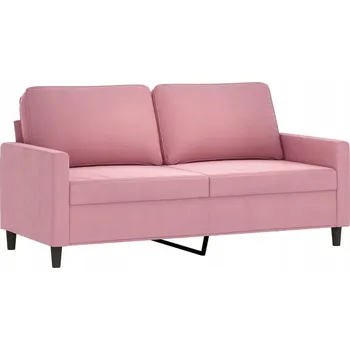 Pohovka Dvoumístná sametová pohovka růžová 158x77x80 cm