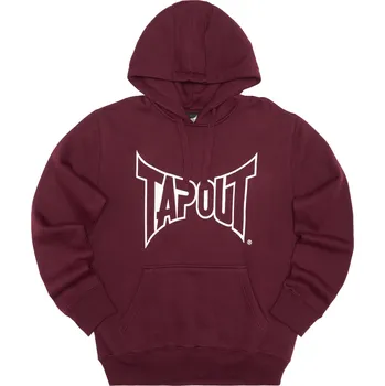 Pánská mikina Tapout Men&#039;s hooded sweatshirt regular fit Tapout tmavě červená 3474109